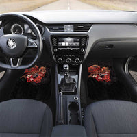 Guam Tribal Chamorro Car Mats Polynesian Shark with Plumeria and Sea Vibe - Polynesian Pride