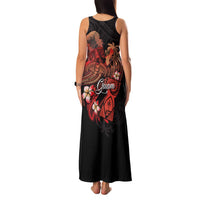 Guam Tribal Chamorro Family Matching Tank Maxi Dress and Hawaiian Shirt Polynesian Shark with Plumeria and Sea Vibe LT03 - Polynesian Pride