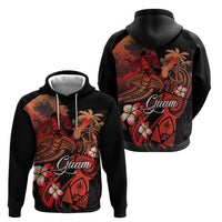 Guam Tribal Chamorro Hoodie Polynesian Shark with Plumeria and Sea Vibe LT03 - Polynesian Pride