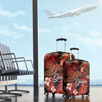 Guam Tribal Chamorro Luggage Cover Polynesian Shark with Plumeria and Sea Vibe LT03 - Polynesian Pride