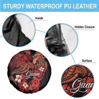 Guam Tribal Chamorro Spare Tire Cover Polynesian Shark with Plumeria and Sea Vibe LT03 - Polynesian Pride