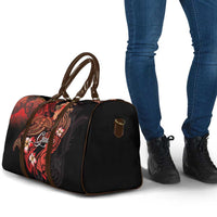 Guam Tribal Chamorro Travel Bag Polynesian Shark with Plumeria and Sea Vibe LT03 - Polynesian Pride