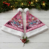 Hawaii Mele Kalikimaka Christmas Santa Hat Funny Santa with Tribal Tattoos Kakau Pink Color LT03 - Polynesian Pride