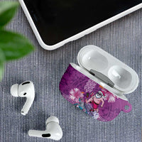 Hawaii Mele Kalikimaka AirPods Case Funny Santa with Tribal Tattoos Kakau Purple Color LT03 - Polynesian Pride