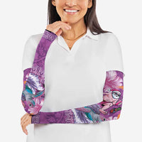 Hawaii Mele Kalikimaka Arm Sleeves Funny Santa with Tribal Tattoos Kakau Purple Color LT03 - Polynesian Pride