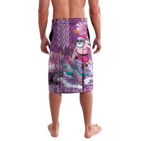 Hawaii Mele Kalikimaka Lavalava Funny Santa with Tribal Tattoos Kakau Purple Color LT03 - Polynesian Pride