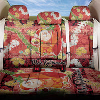 Hawaii Santa Mele Kalikimaka Back Car Seat Cover Tropical Puakenikeni Lei with Polynesian Tribal Pattern LT03 One Size Red - Polynesian Pride