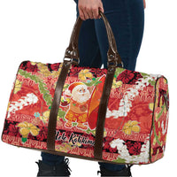 Hawaii Santa Mele Kalikimaka Travel Bag Tropical Puakenikeni Lei with Polynesian Tribal Pattern LT03 - Polynesian Pride