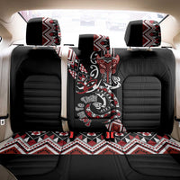 Aotearoa Toitu Te Tiriti-Honour the Treaty Back Car Seat Cover Maori Taniwha Haka with Taniko and Tukutuku LT03 - Polynesian Pride