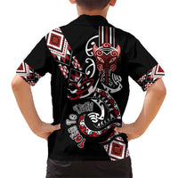 Aotearoa Toitu Te Tiriti-Honour the Treaty Hawaiian Shirt Maori Taniwha Haka with Taniko and Tukutuku LT03 - Polynesian Pride