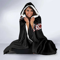 Aotearoa Toitu Te Tiriti-Honour the Treaty Hooded Blanket Maori Taniwha Haka with Taniko and Tukutuku LT03 - Polynesian Pride