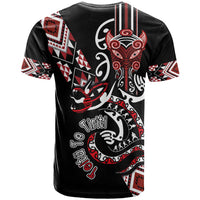 Aotearoa Toitu Te Tiriti-Honour the Treaty T Shirt Maori Taniwha Haka with Taniko and Tukutuku LT03 - Polynesian Pride