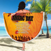Australia and New Zealand ANZAC Day Beach Blanket Soldiers Memories - Red Poppies with Aboriginal and Maori Art LT03 - Polynesian Pride