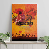 Australia and New Zealand ANZAC Day Canvas Wall Art Soldiers Memories - Red Poppies with Aboriginal and Maori Art LT03 - Polynesian Pride