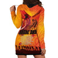 Australia and New Zealand ANZAC Day Hoodie Dress Soldiers Memories - Red Poppies with Aboriginal and Maori Art LT03 - Polynesian Pride