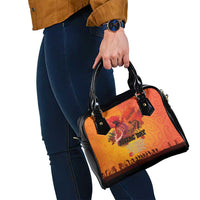 Australia and New Zealand ANZAC Day Shoulder Handbag Soldiers Memories - Red Poppies with Aboriginal and Maori Art LT03 - Polynesian Pride