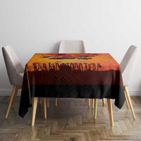 Australia and New Zealand ANZAC Day Tablecloth Soldiers Memories - Red Poppies with Aboriginal and Maori Art LT03 - Polynesian Pride
