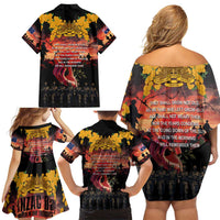 Australia ANZAC Day Family Matching Off Shoulder Short Dress and Hawaiian Shirt Forever in My Thoughts LT03 - Polynesian Pride