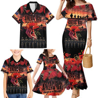New Zealand ANZAC Day Family Matching Mermaid Dress and Hawaiian Shirt Forever in My Thoughts LT03 - Polynesian Pride