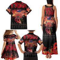 New Zealand ANZAC Day Family Matching Tank Maxi Dress and Hawaiian Shirt Forever in My Thoughts LT03 - Polynesian Pride