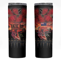 New Zealand ANZAC Day Skinny Tumbler Forever in My Thoughts LT03 Black - Polynesian Pride