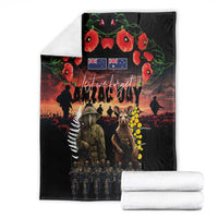 Australia and New Zealand ANZAC Day Blanket Kangaroo and Kiwi Bird Soldier - Forever in My Thoughts LT03 - Polynesian Pride