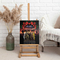 Australia and New Zealand ANZAC Day Canvas Wall Art Kangaroo and Kiwi Bird Soldier - Forever in My Thoughts LT03 - Polynesian Pride