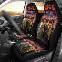 Australia and New Zealand ANZAC Day Car Seat Cover Kangaroo and Kiwi Bird Soldier - Forever in My Thoughts LT03 - Polynesian Pride