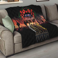 Australia and New Zealand ANZAC Day Quilt Kangaroo and Kiwi Bird Soldier - Forever in My Thoughts LT03 - Polynesian Pride