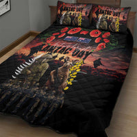 Australia and New Zealand ANZAC Day Quilt Bed Set Kangaroo and Kiwi Bird Soldier - Forever in My Thoughts LT03 - Polynesian Pride
