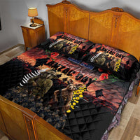 Australia and New Zealand ANZAC Day Quilt Bed Set Kangaroo and Kiwi Bird Soldier - Forever in My Thoughts LT03 - Polynesian Pride