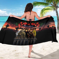 Australia and New Zealand ANZAC Day Sarong Kangaroo and Kiwi Bird Soldier - Forever in My Thoughts LT03 - Polynesian Pride