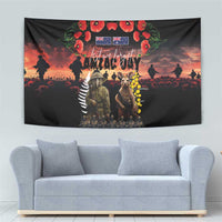 Australia and New Zealand ANZAC Day Tapestry Kangaroo and Kiwi Bird Soldier - Forever in My Thoughts LT03 - Polynesian Pride