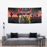 Australia and New Zealand ANZAC Day Tapestry Kangaroo and Kiwi Bird Soldier - Forever in My Thoughts LT03 - Polynesian Pride