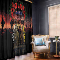 Australia and New Zealand ANZAC Day Window Curtain Kangaroo and Kiwi Bird Soldier - Forever in My Thoughts LT03 - Polynesian Pride