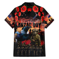 New Zealand ANZAC Day Family Matching Long Sleeve Bodycon Dress and Hawaiian Shirt Tui Bird and Kiwi Bird Soldier - Forever in My Thoughts LT03 - Polynesian Pride
