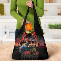 New Zealand ANZAC Day Grocery Bag Tui Bird and Kiwi Bird Soldier - Forever in My Thoughts LT03 - Polynesian Pride