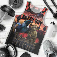 New Zealand ANZAC Day Men Tank Top Tui Bird and Kiwi Bird Soldier - Forever in My Thoughts LT03 - Polynesian Pride