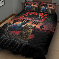 New Zealand ANZAC Day Quilt Bed Set Tui Bird and Kiwi Bird Soldier - Forever in My Thoughts LT03 - Polynesian Pride