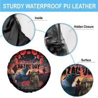 New Zealand ANZAC Day Spare Tire Cover Tui Bird and Kiwi Bird Soldier - Forever in My Thoughts LT03 - Polynesian Pride