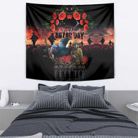 New Zealand ANZAC Day Tapestry Tui Bird and Kiwi Bird Soldier - Forever in My Thoughts LT03 - Polynesian Pride