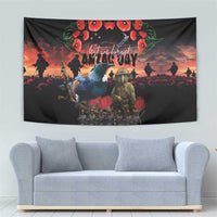 New Zealand ANZAC Day Tapestry Tui Bird and Kiwi Bird Soldier - Forever in My Thoughts LT03 - Polynesian Pride