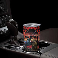 New Zealand ANZAC Day Tumbler Cup Tui Bird and Kiwi Bird Soldier Forever in My Thoughts LT03 - Polynesian Pride