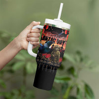 New Zealand ANZAC Day Tumbler With Handle Tui Bird and Kiwi Bird Soldier Forever in My Thoughts LT03 - Polynesian Pride
