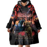 New Zealand ANZAC Day Wearable Blanket Hoodie Tui Bird and Kiwi Bird Soldier - Forever in My Thoughts LT03 - Polynesian Pride