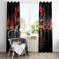 New Zealand ANZAC Day Window Curtain Tui Bird and Kiwi Bird Soldier - Forever in My Thoughts LT03 - Polynesian Pride
