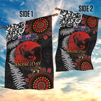 Australia and New Zealand ANZAC Day Garden Flag Aboriginal and Maori Art Pattern - Gallipoli Lest We Forget LT03 - Polynesian Pride