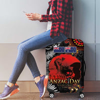 Australia and New Zealand ANZAC Day Luggage Cover Aboriginal and Maori Art Pattern - Gallipoli Lest We Forget