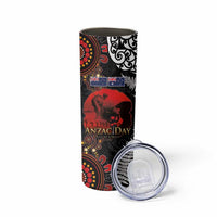 Australia and New Zealand ANZAC Day Skinny Tumbler Aboriginal and Maori Art Pattern Gallipoli Lest We Forget LT03 - Polynesian Pride