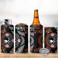 Australia and New Zealand Together 4 in 1 Can Cooler Tumbler Aboriginal and Maori Art Tattoo LT03 - Polynesian Pride